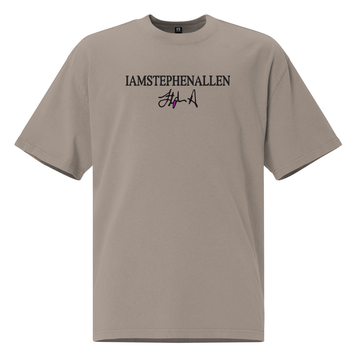 Signature Black Oversized Faded T-Shirt By Iamstephenallen