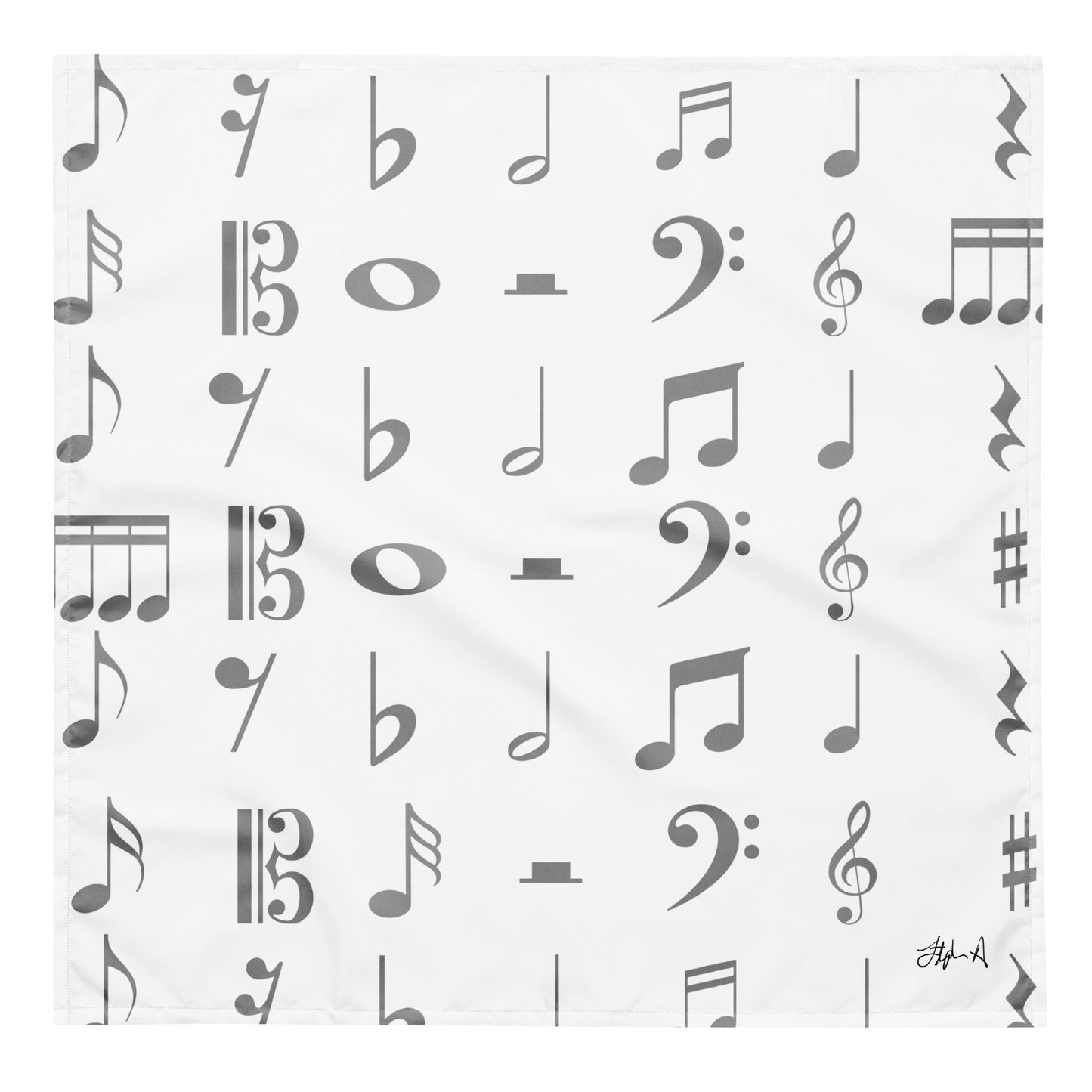 Musicial Note Print Bandana By Iamstephenallen