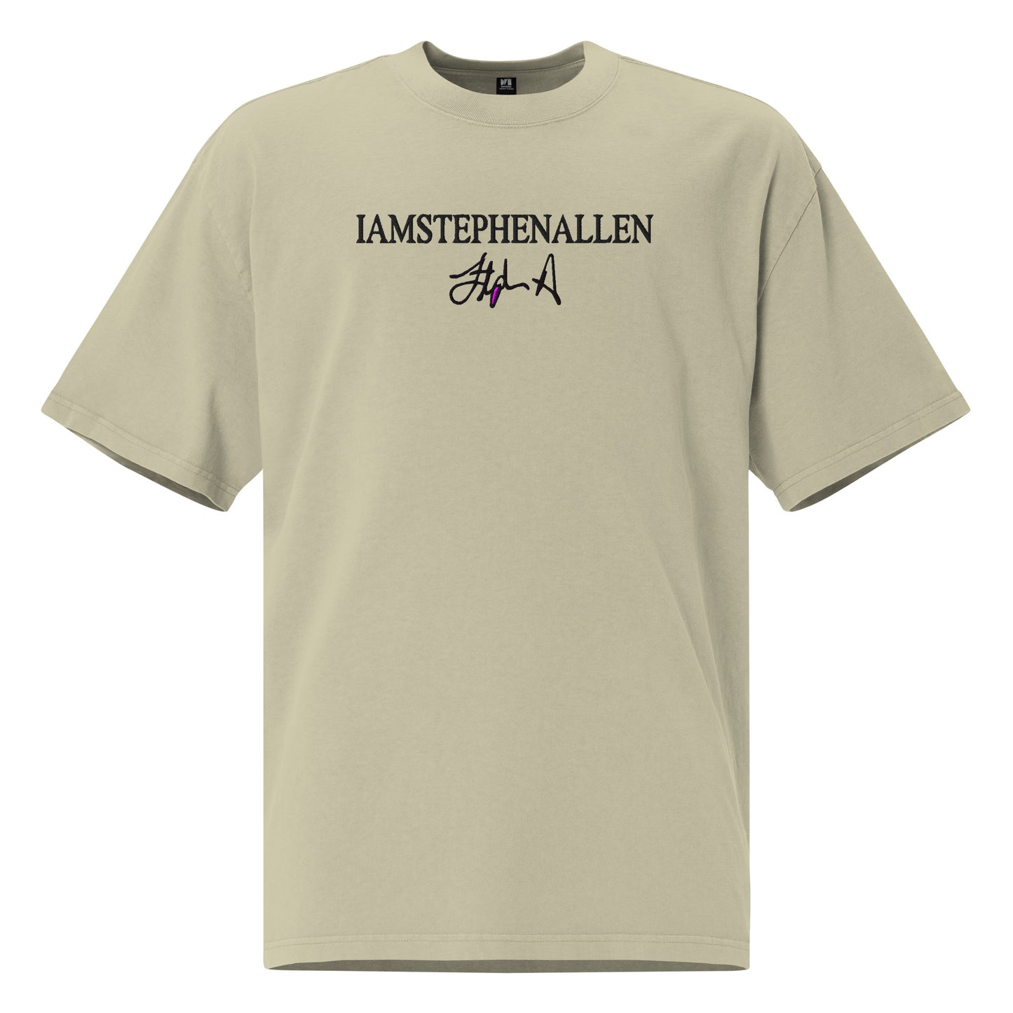 Signature Black Oversized Faded T-Shirt By Iamstephenallen