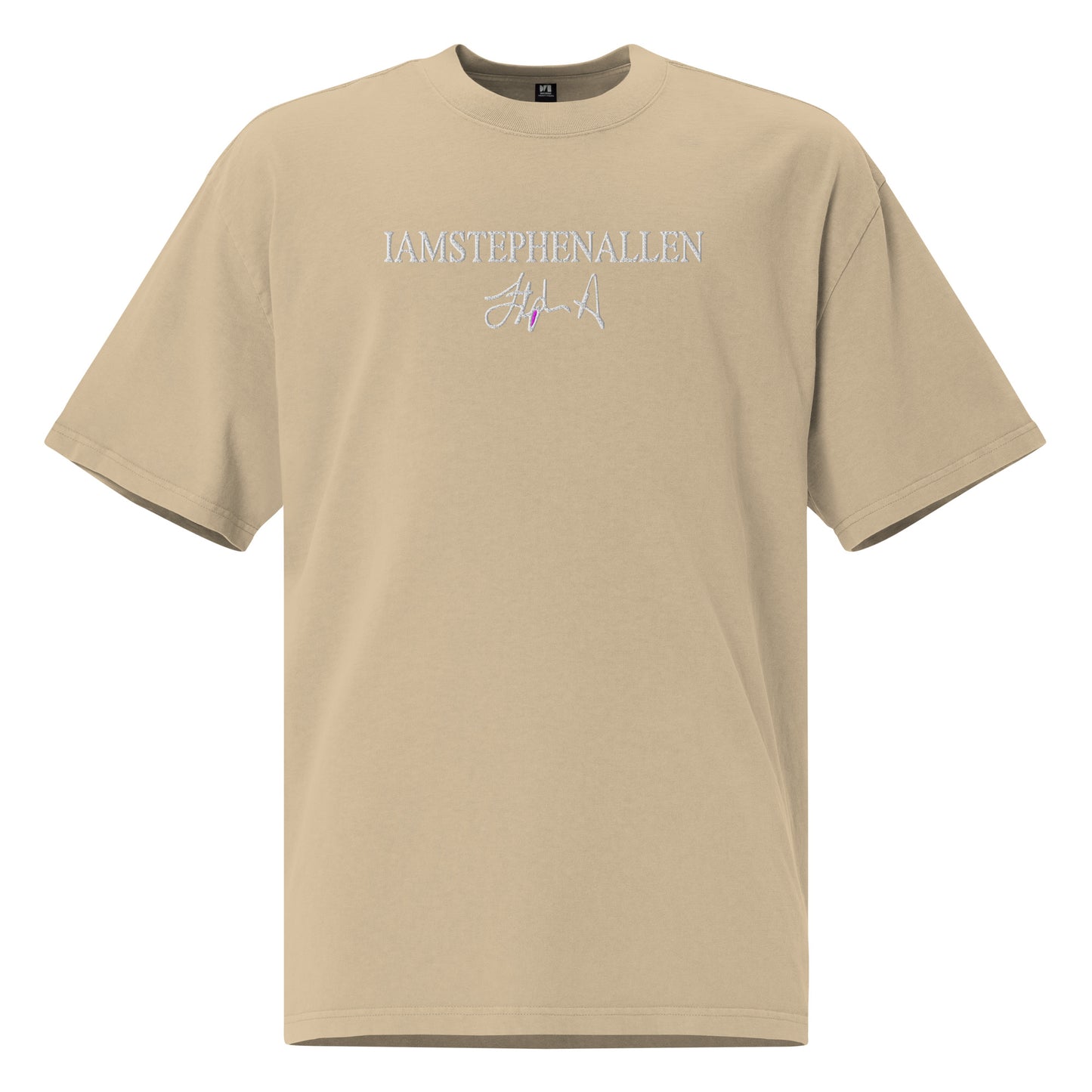 Signature White Oversized Faded T-Shirt By Iamstephenallen